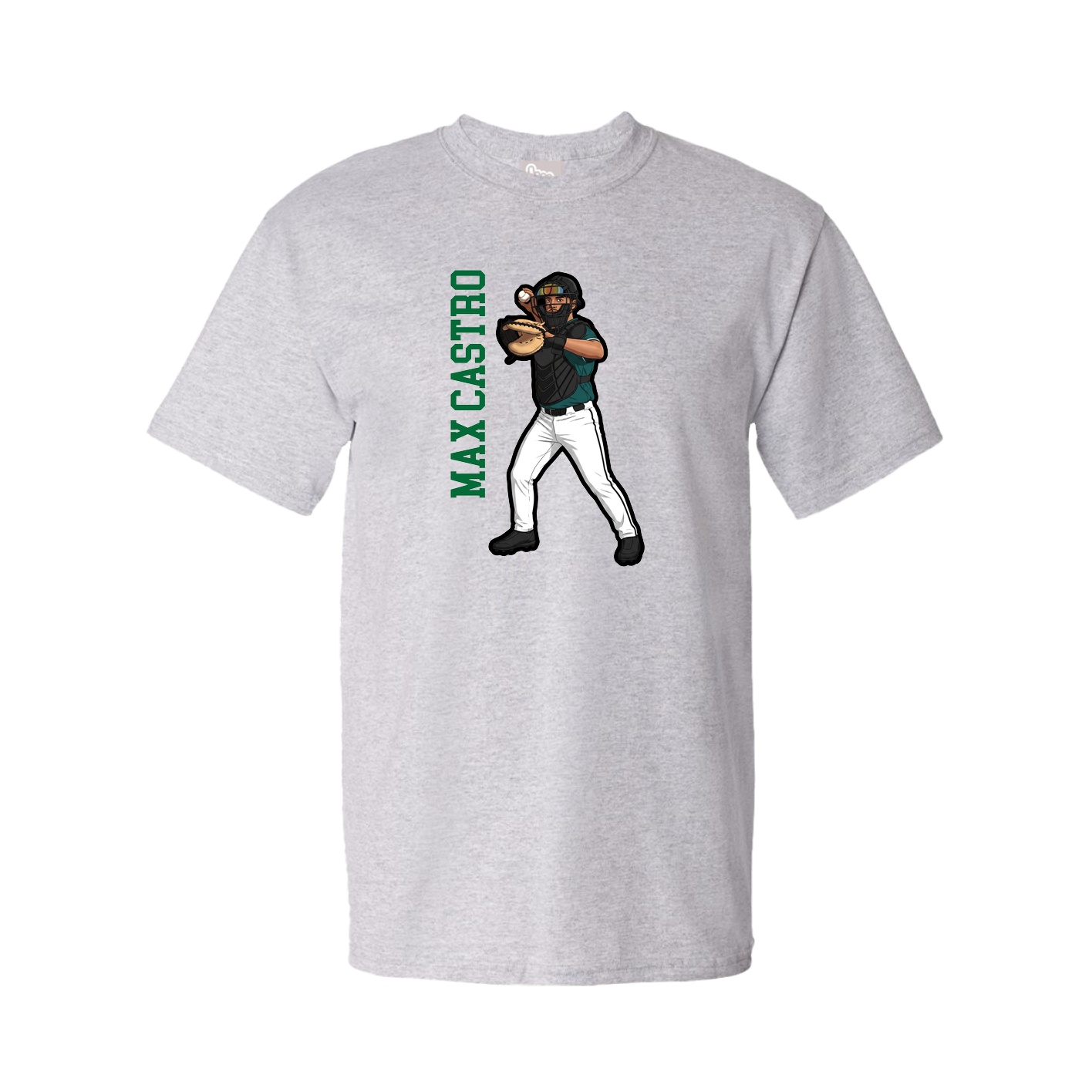 Tee — Name Vertical in Grey