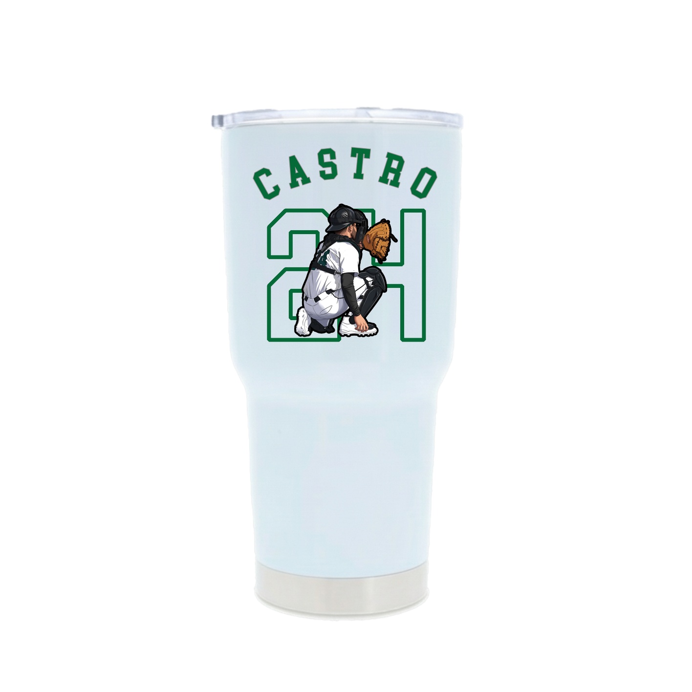 30oz Stainless Steel Tumbler — Shirsey Arch in White