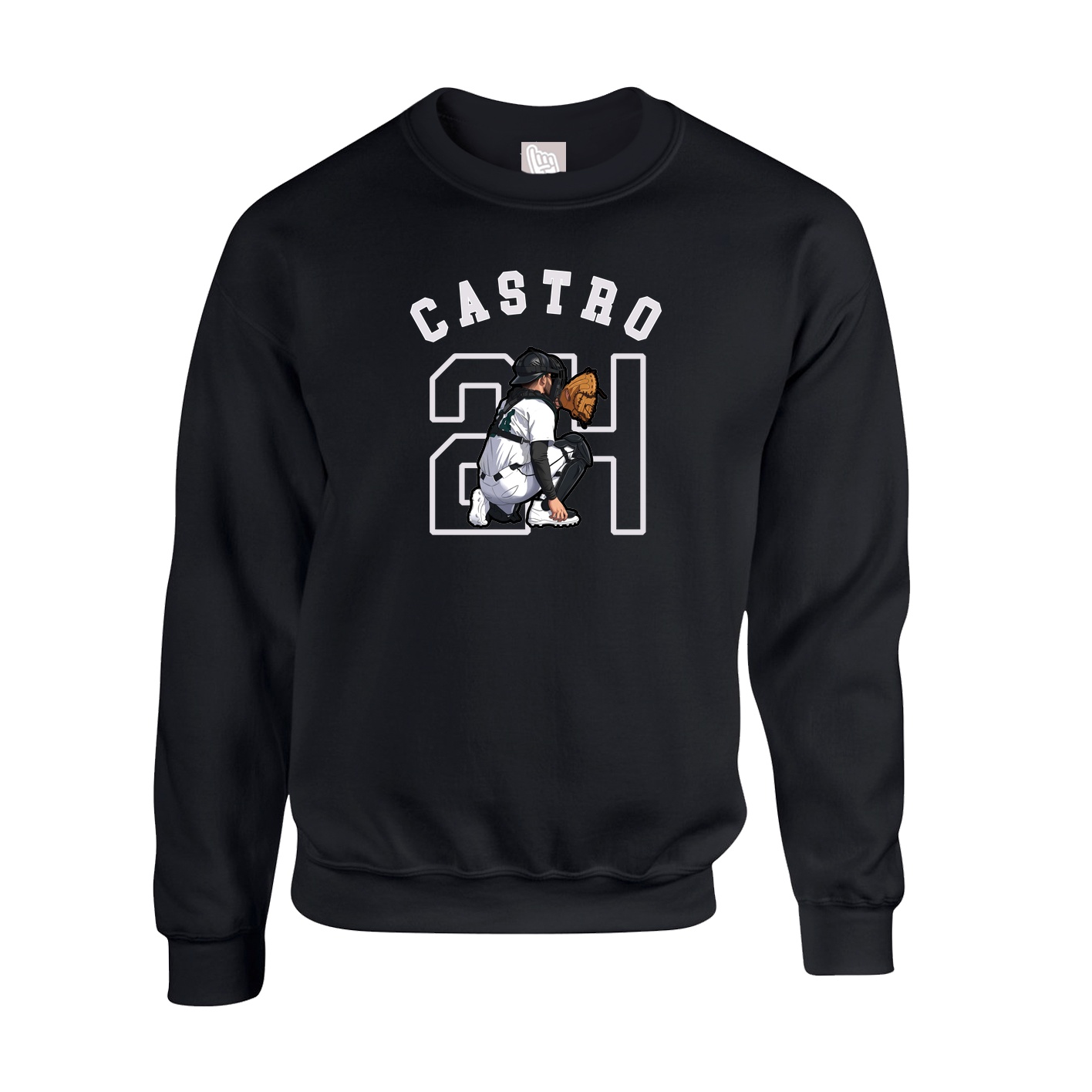 Fleece Crew — Shirsey Arch in Black