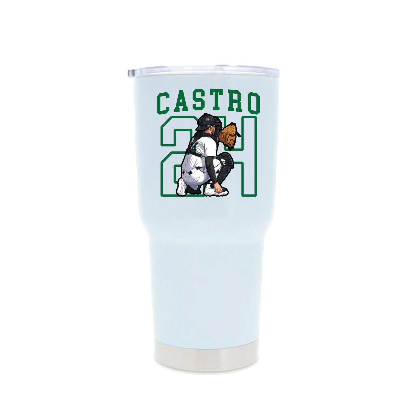 30oz Stainless Steel Tumbler — Shirsey in White