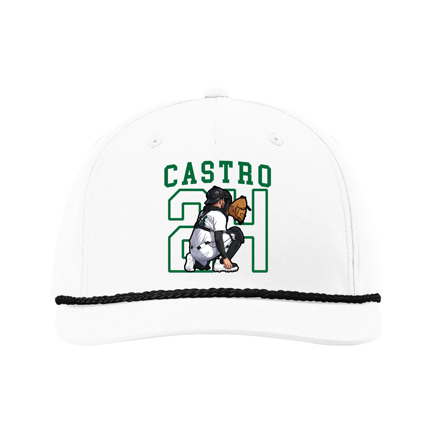 Five-Panel Classic Rope Cap — Shirsey in White