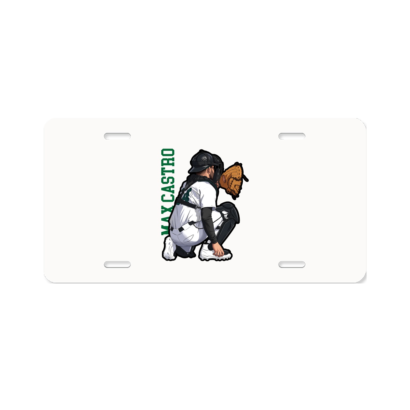 License Plate — Name Vertical in Classic