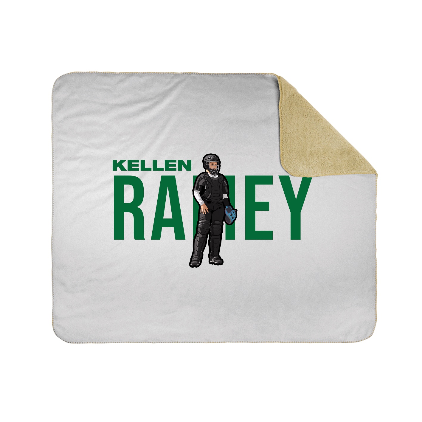 Throw Blanket — Player Name in White