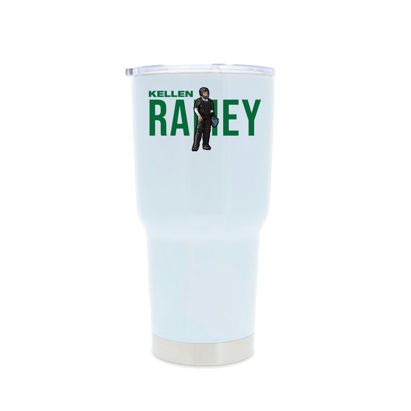 30oz Stainless Steel Tumbler — Player Name in White