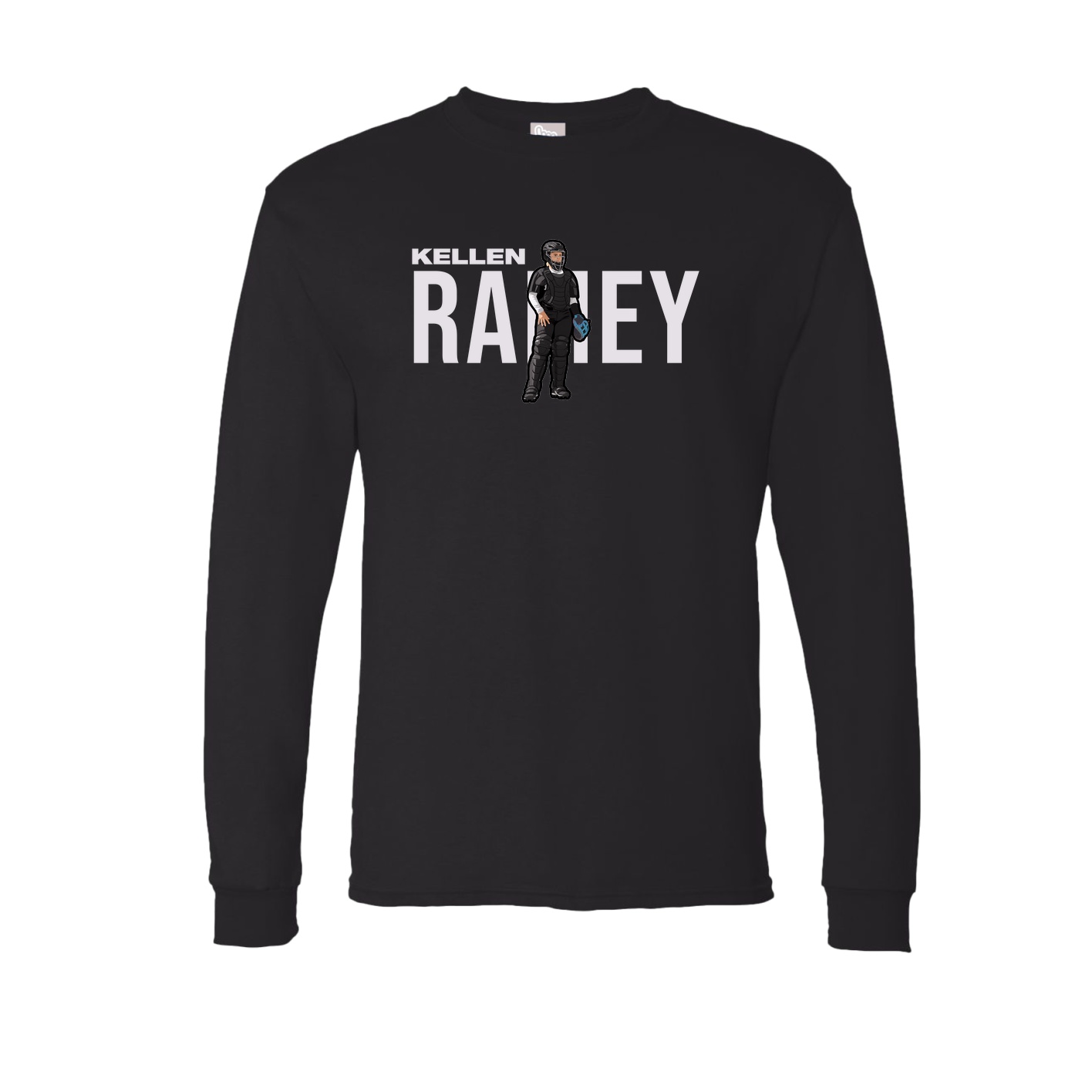 Long Sleeve Tee — Player Name in Black