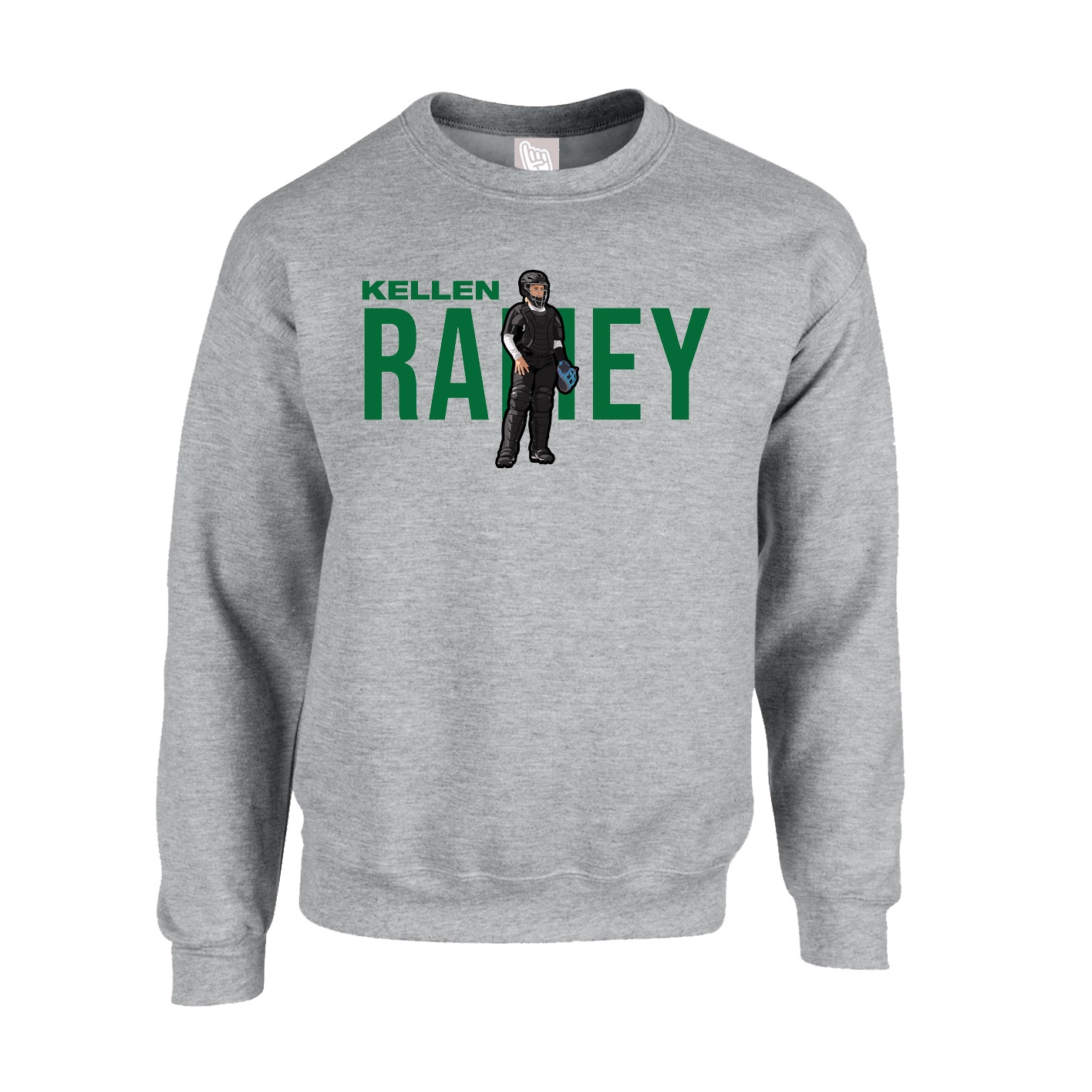 Fleece Crew — Player Name in Grey