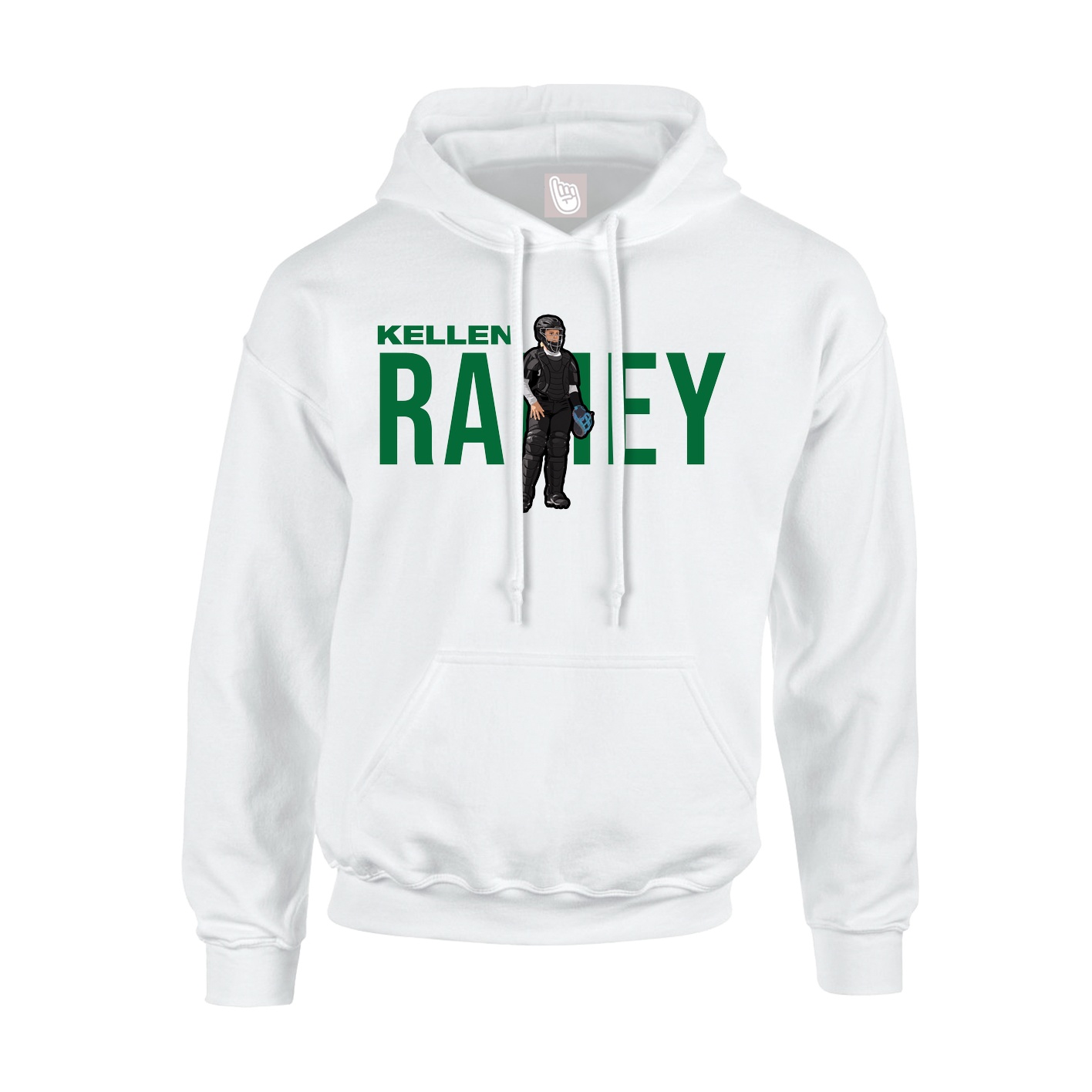 Youth Hoodie — Player Name in White