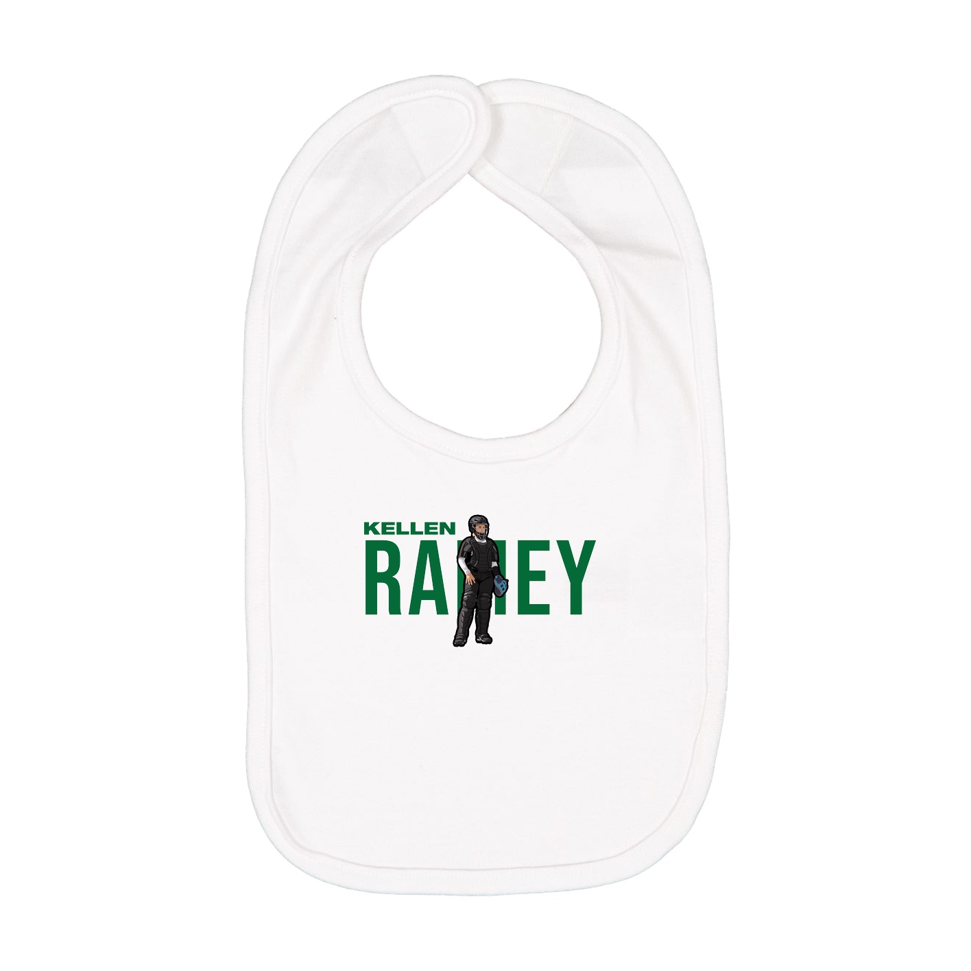 Infant Bib — Player Name in White