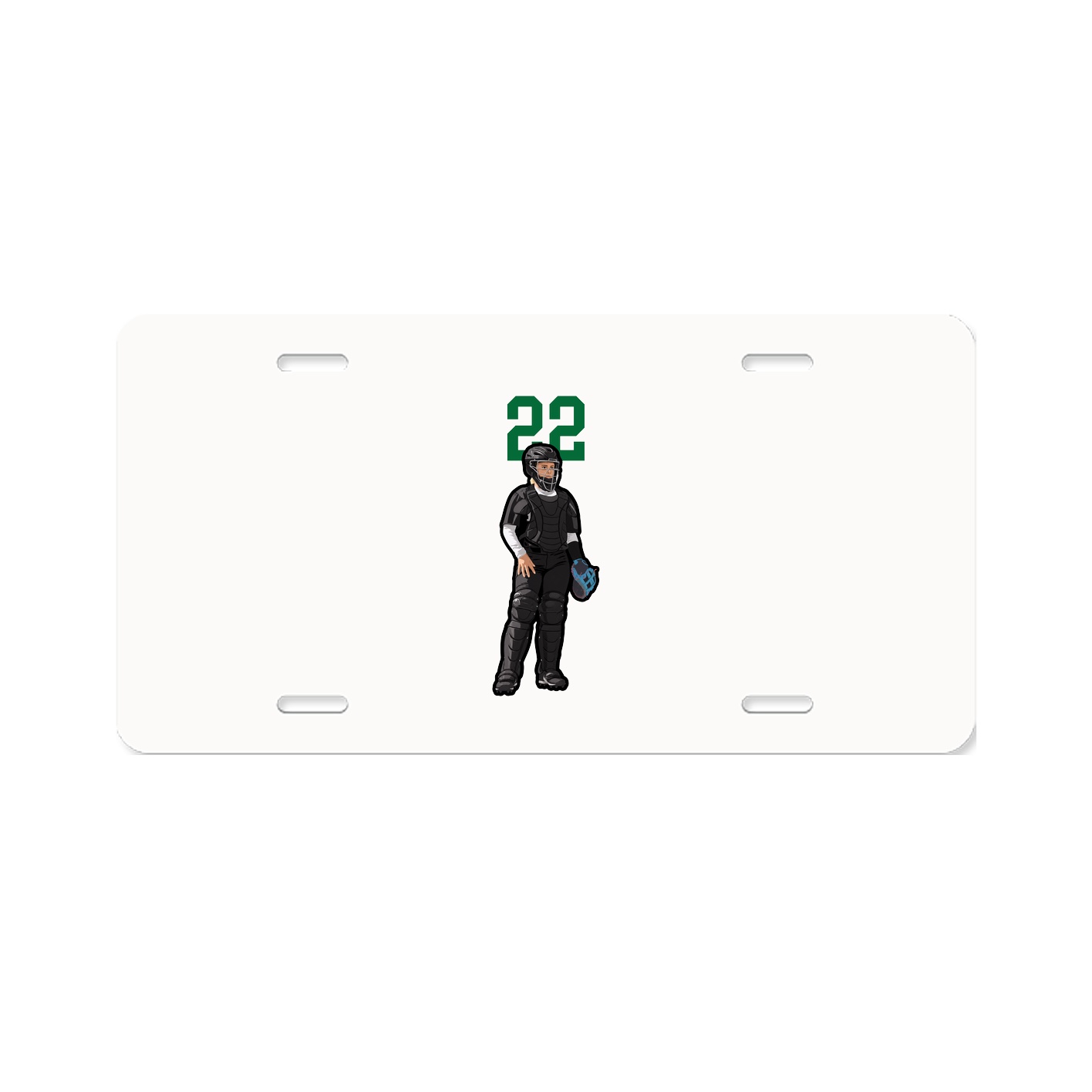 License Plate — Number Top in Classic