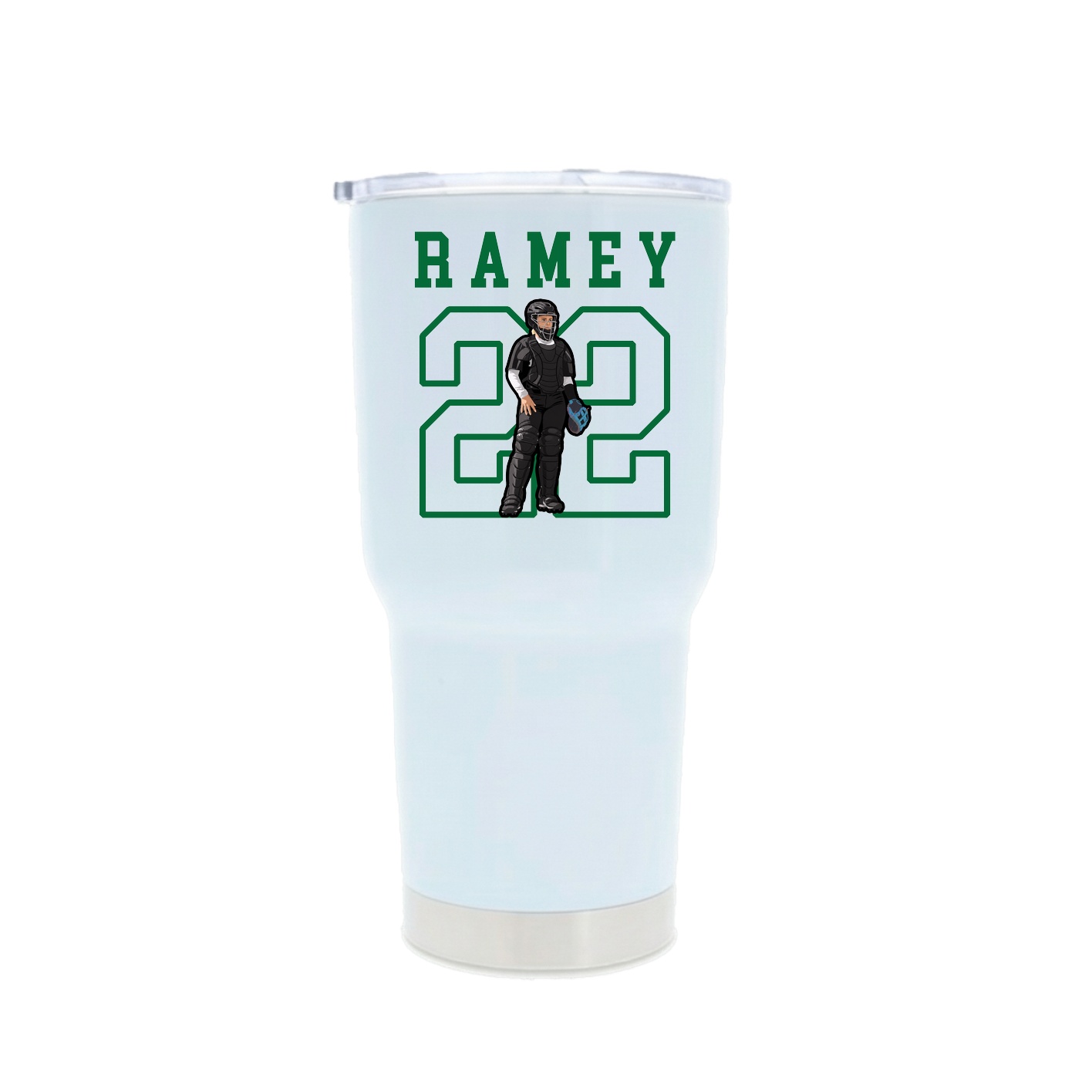 30oz Stainless Steel Tumbler — Shirsey in White