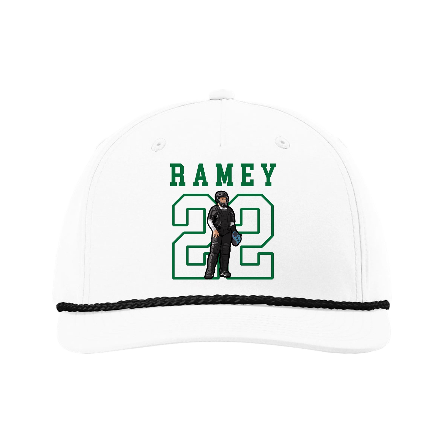 Five-Panel Classic Rope Cap — Shirsey in White