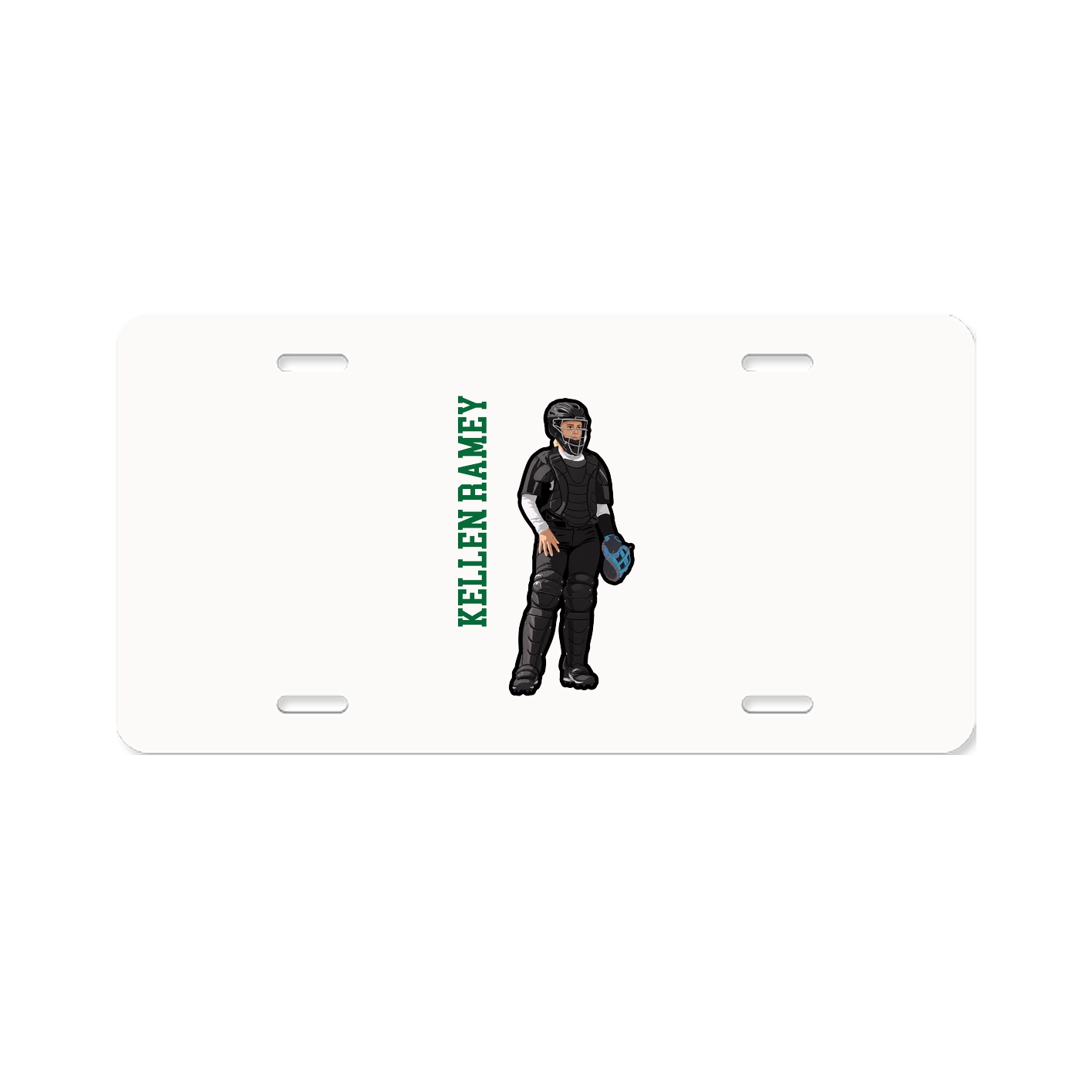 License Plate — Name Vertical in Classic