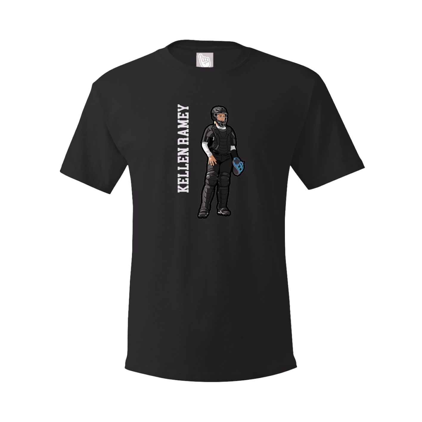 Tee — Name Vertical in Black