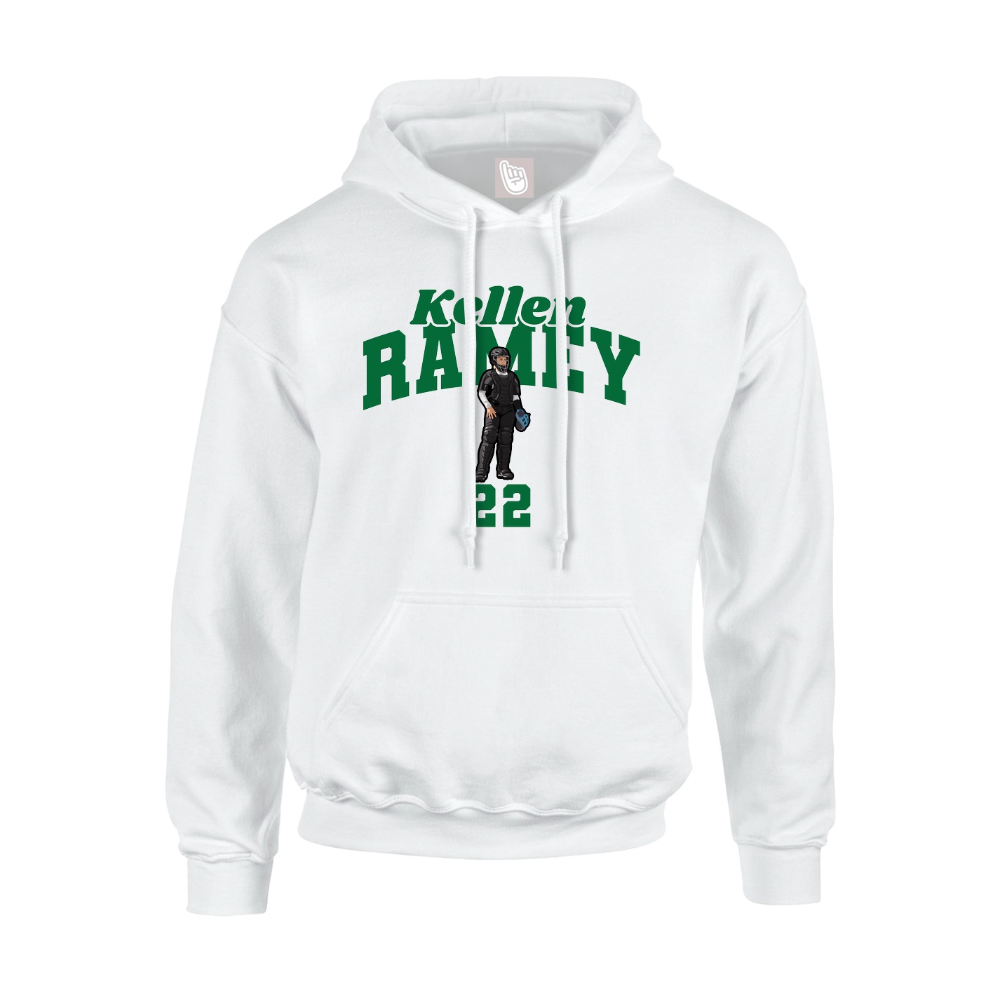 Hoodie — Signature Arch in White