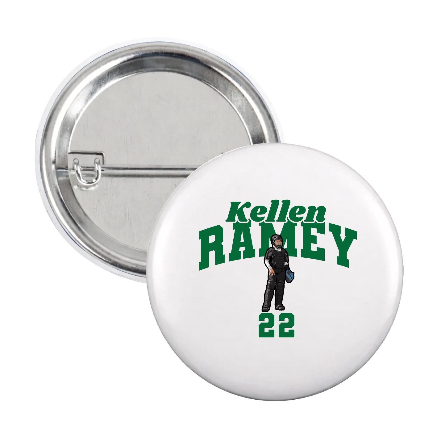 Game Day Button — Signature Arch in White