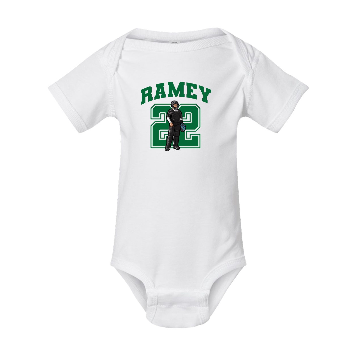 Baby Onesie — Number in White