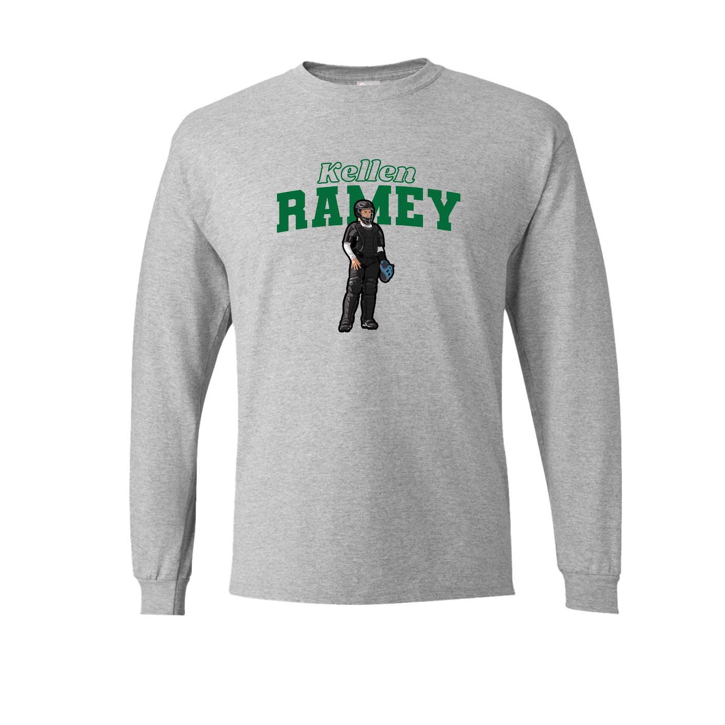 Long Sleeve Tee — Name Arch in Grey