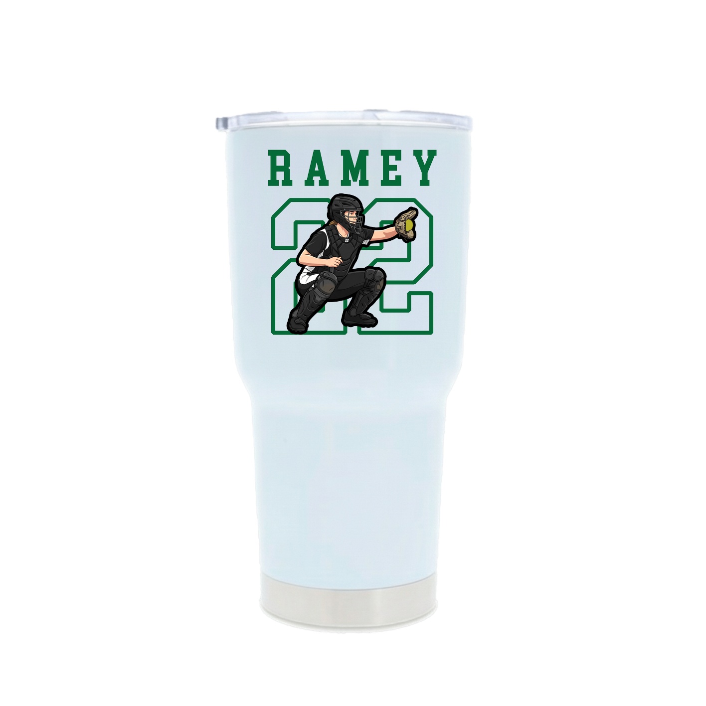 30oz Stainless Steel Tumbler — Shirsey in White