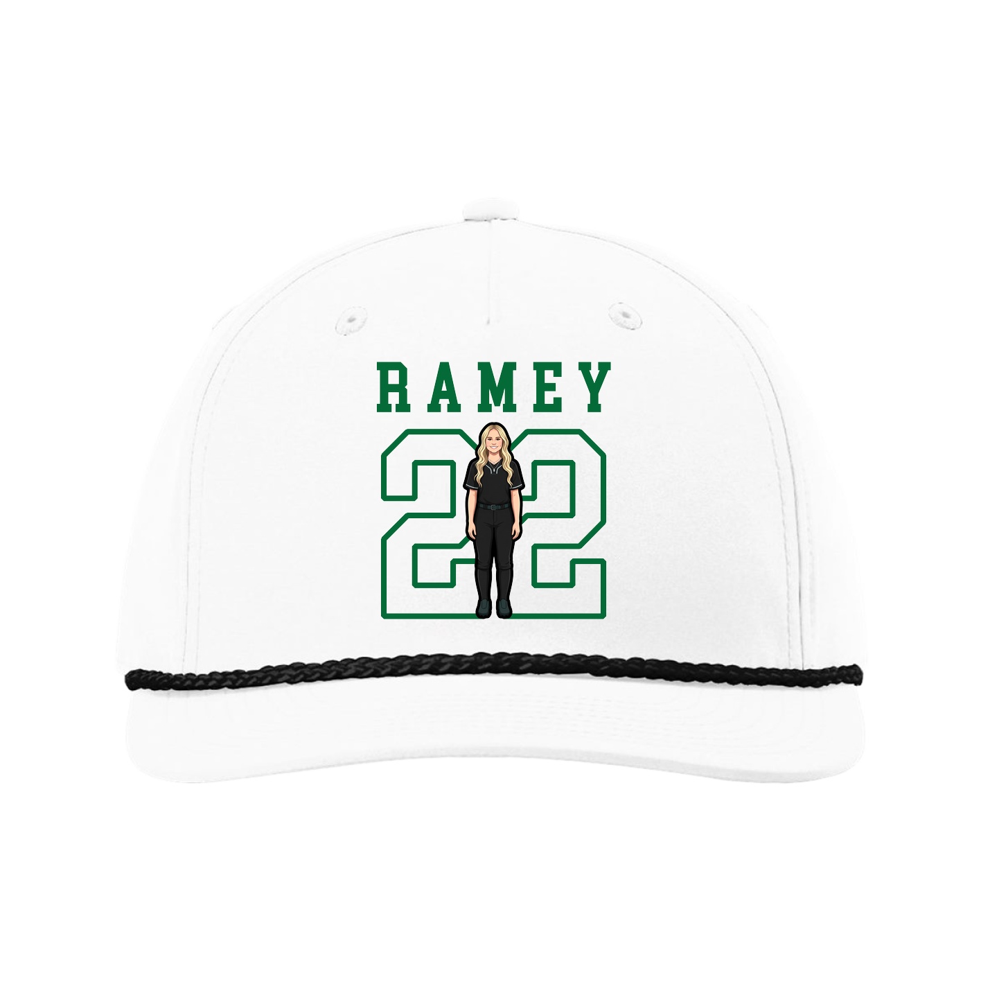 Five-Panel Classic Rope Cap — Shirsey in White