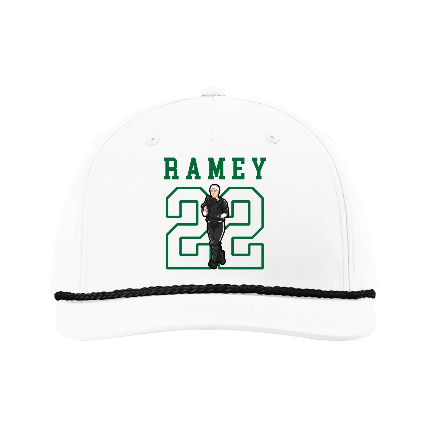 Five-Panel Classic Rope Cap — Shirsey in White