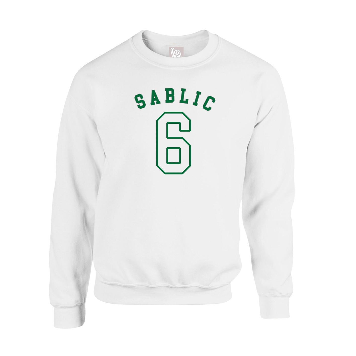 Fleece Crew — Shirsey Arch in White