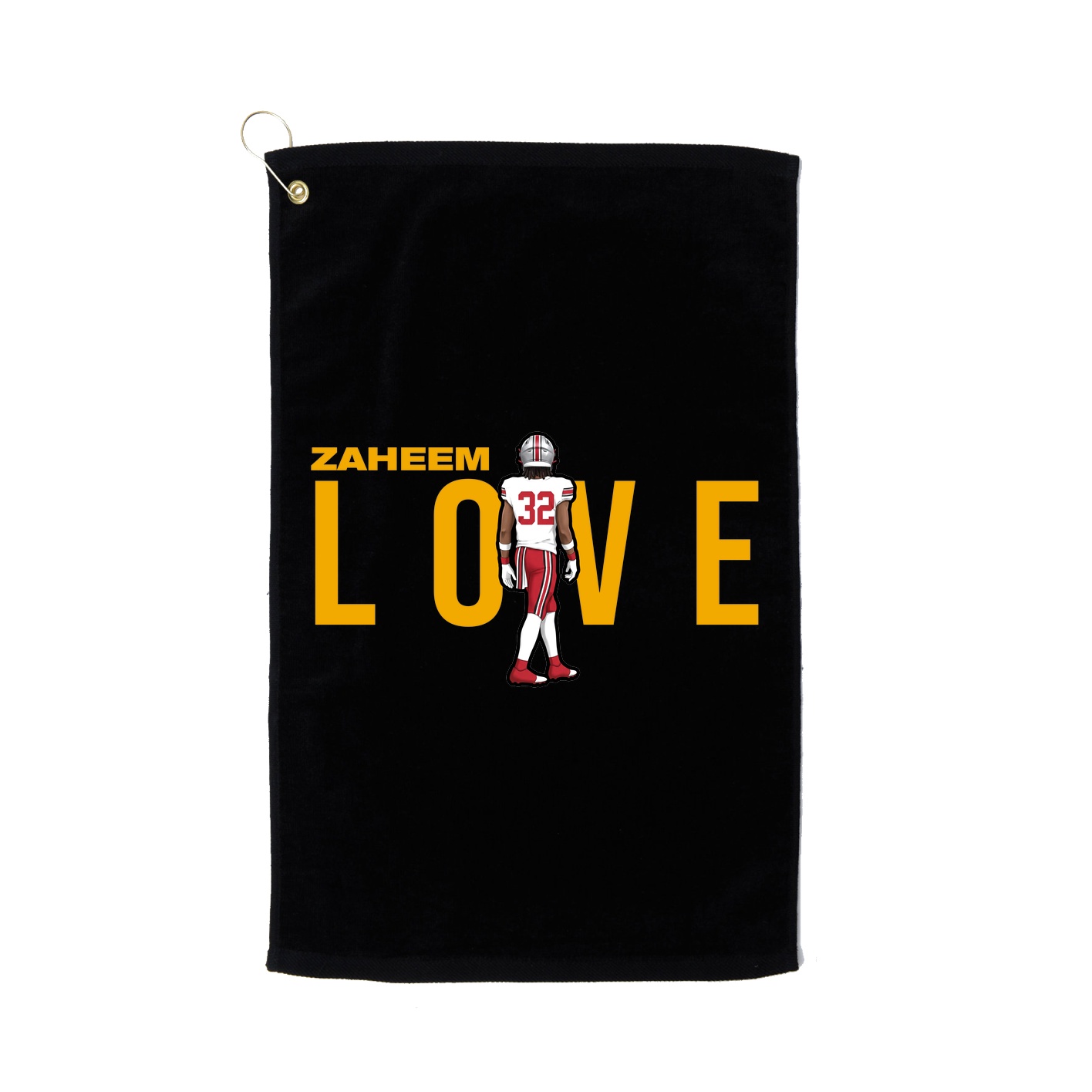 Golf Towel — Player Name in Black