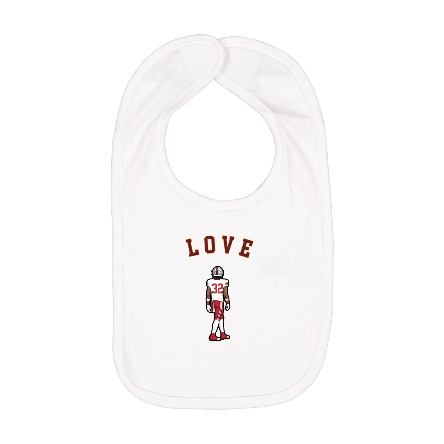 Infant Bib — Shirsey Arch in White
