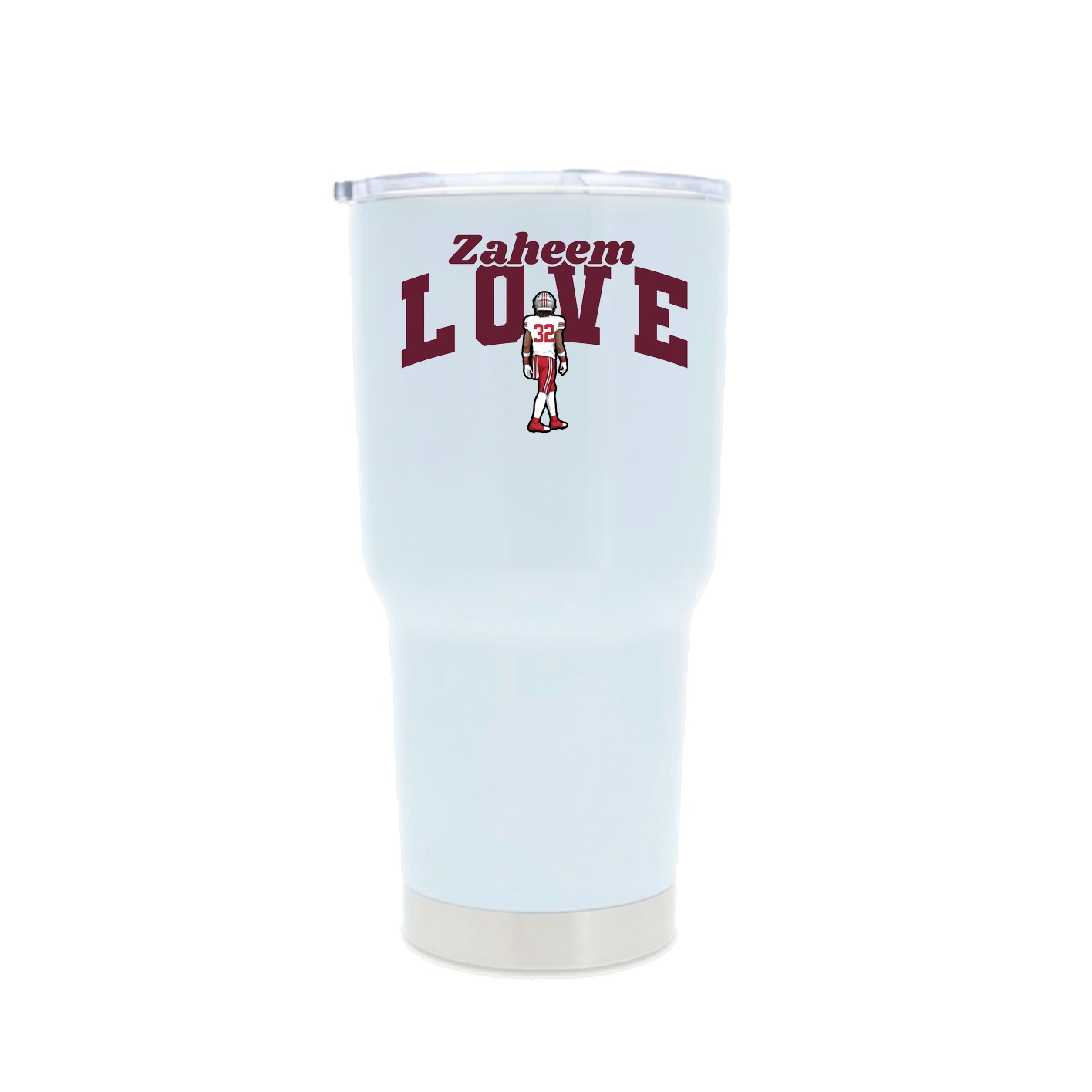 30oz Stainless Steel Tumbler — Signature Arch in White