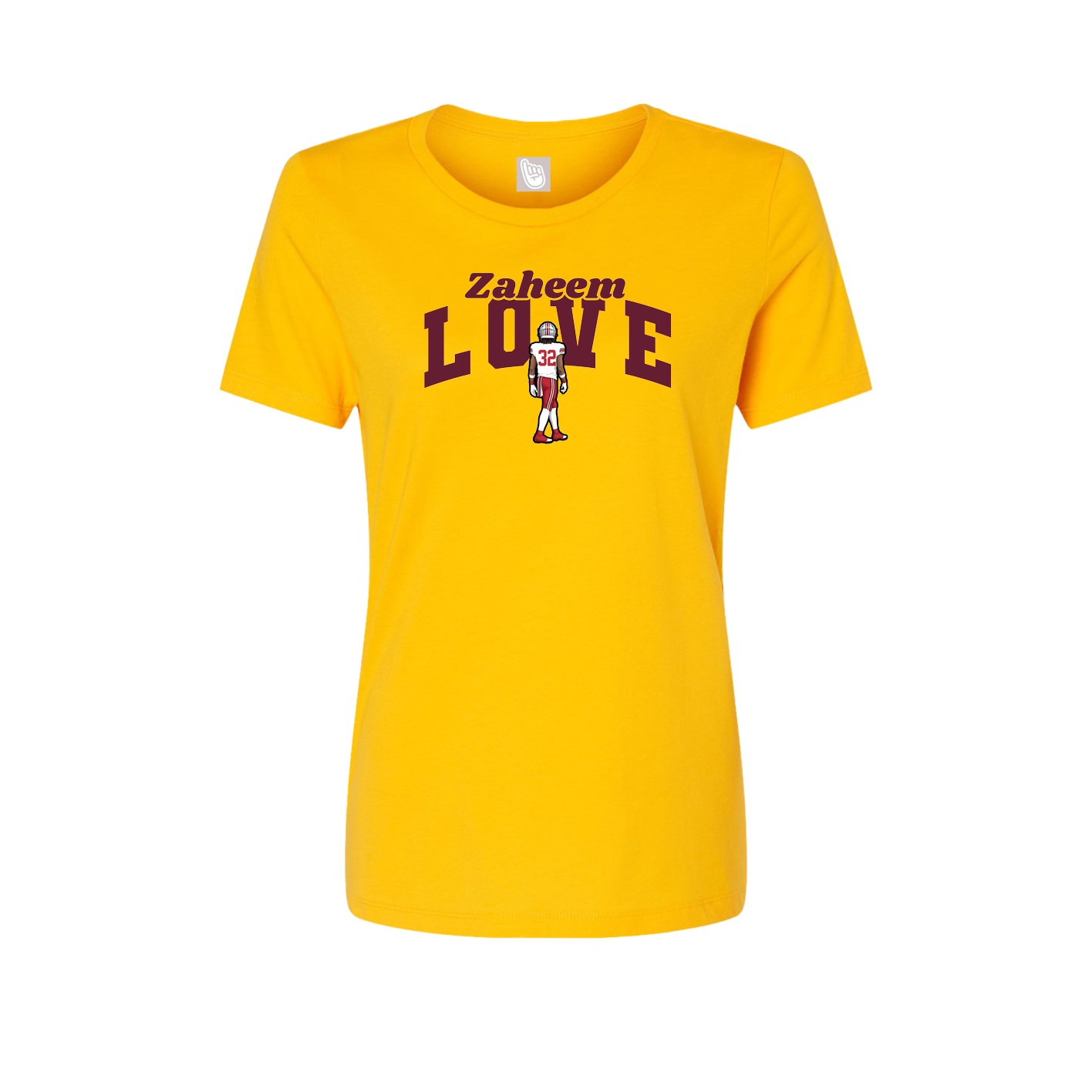 Fitted Women's Tee — Signature Arch in Gold