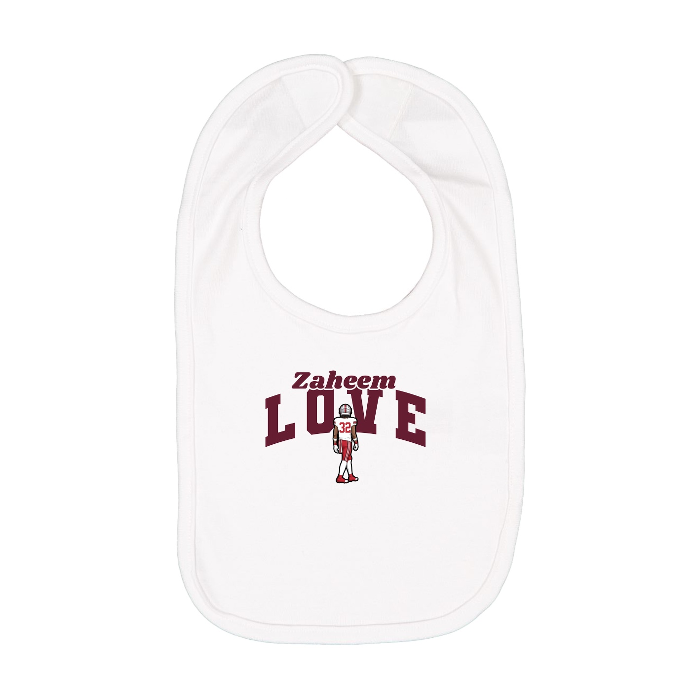 Infant Bib — Signature Arch in White