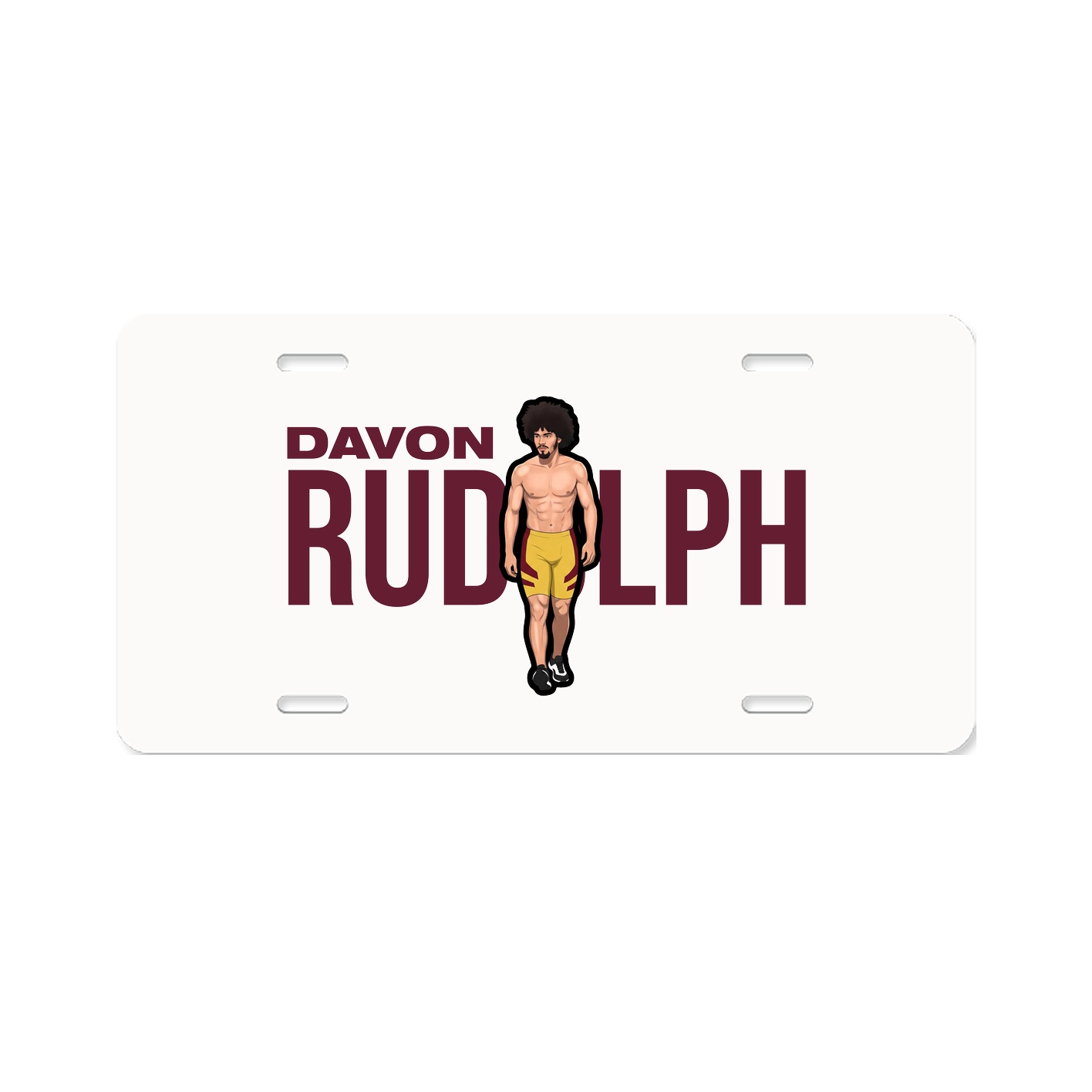 License Plate — Player Name in Classic