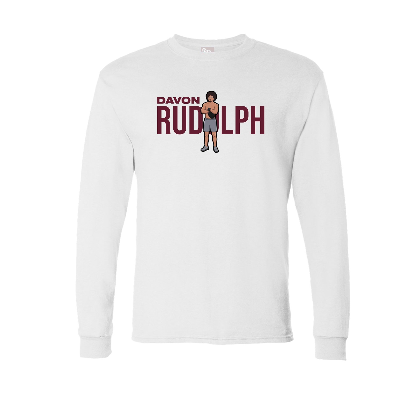 Long Sleeve Tee — Player Name in White