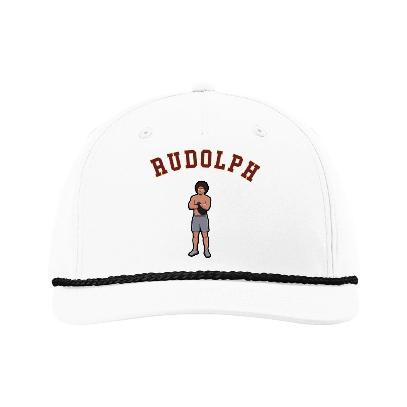 Five-Panel Classic Rope Cap — Shirsey Arch in White