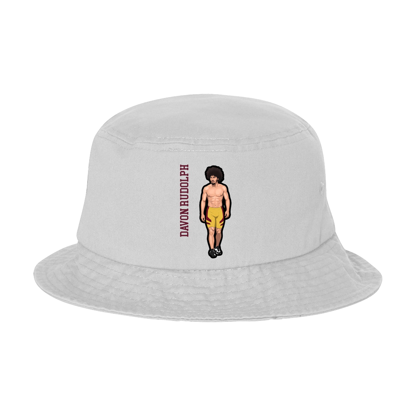 Bucket Cap — Name Vertical in White
