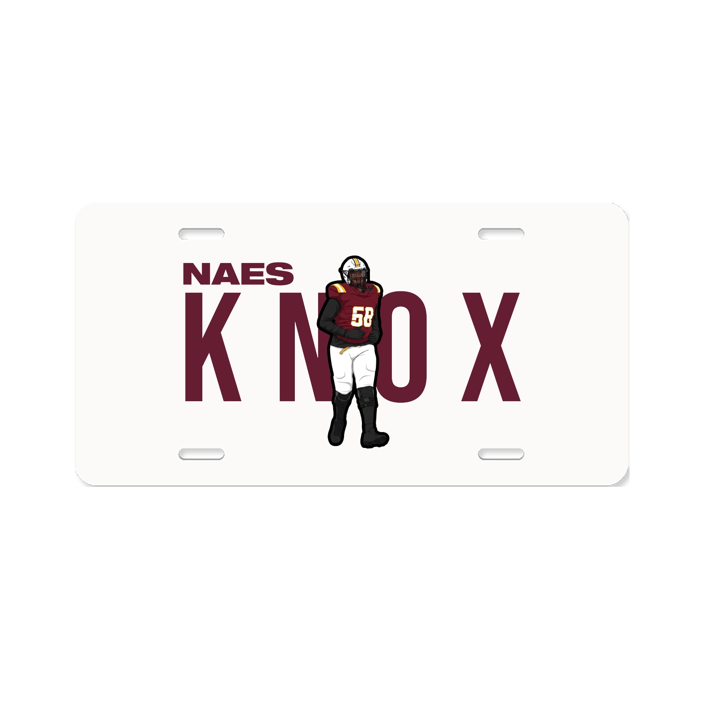 License Plate — Player Name in Classic