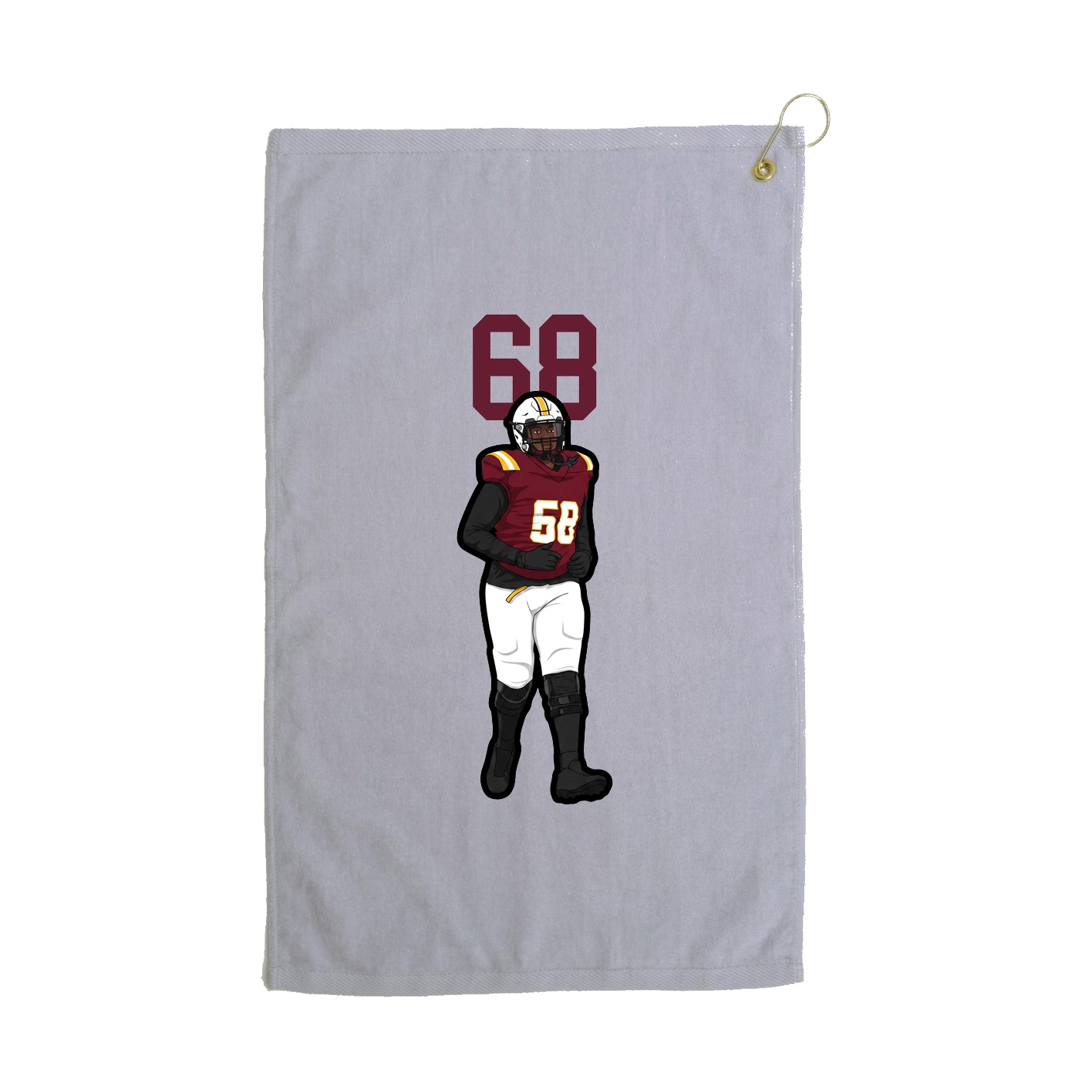 Golf Towel — Number Top in Grey