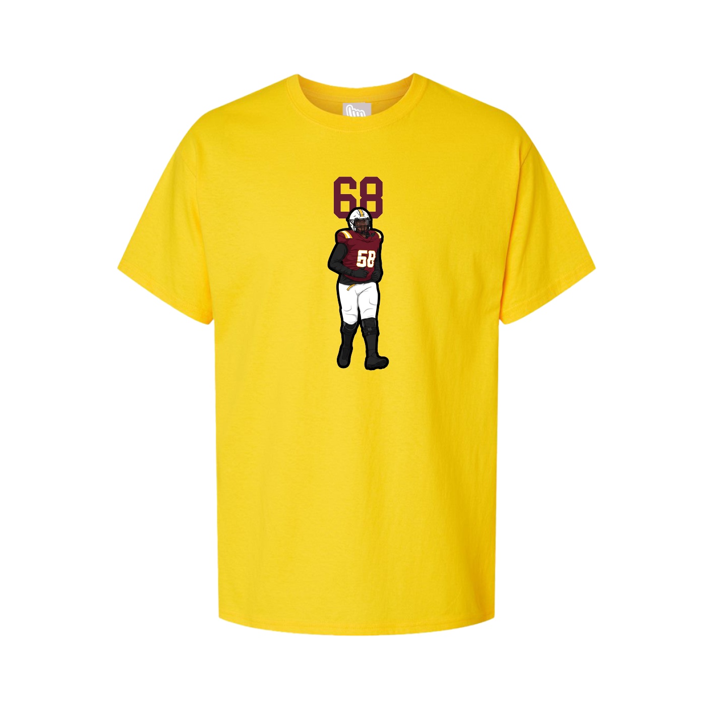 Youth Tee — Number Top in Gold