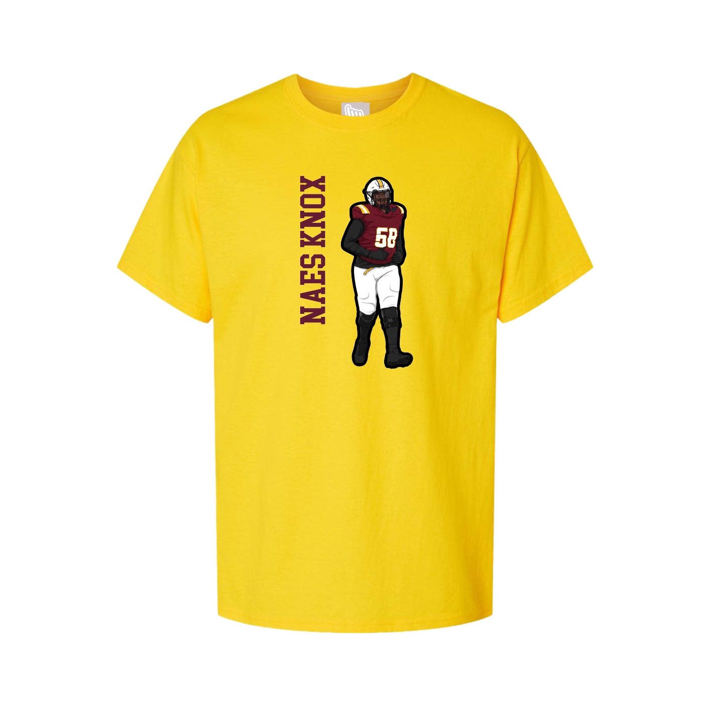 Tee — Name Vertical in Gold