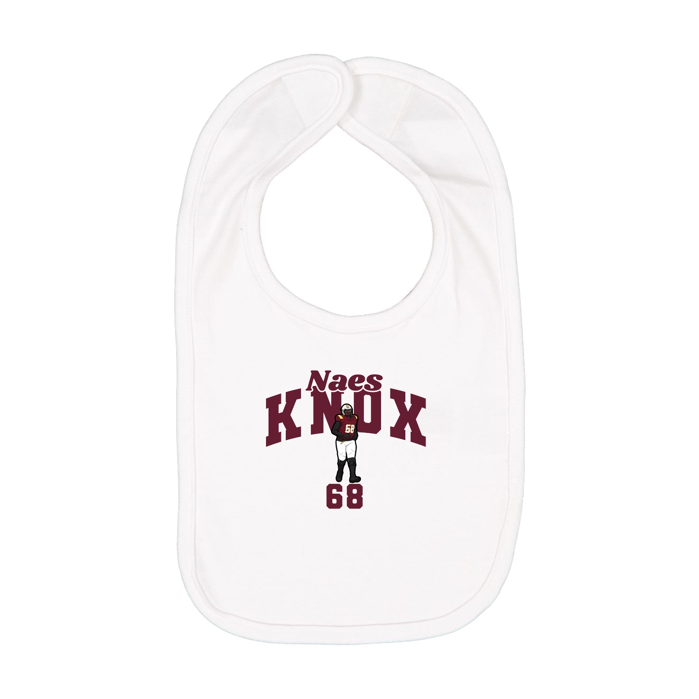 Infant Bib — Signature Arch in White