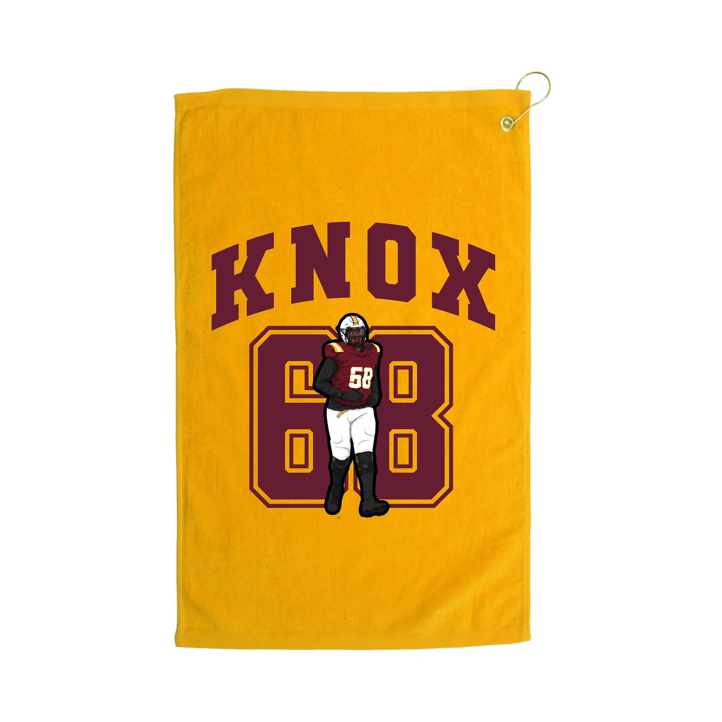 Golf Towel — Number in Gold