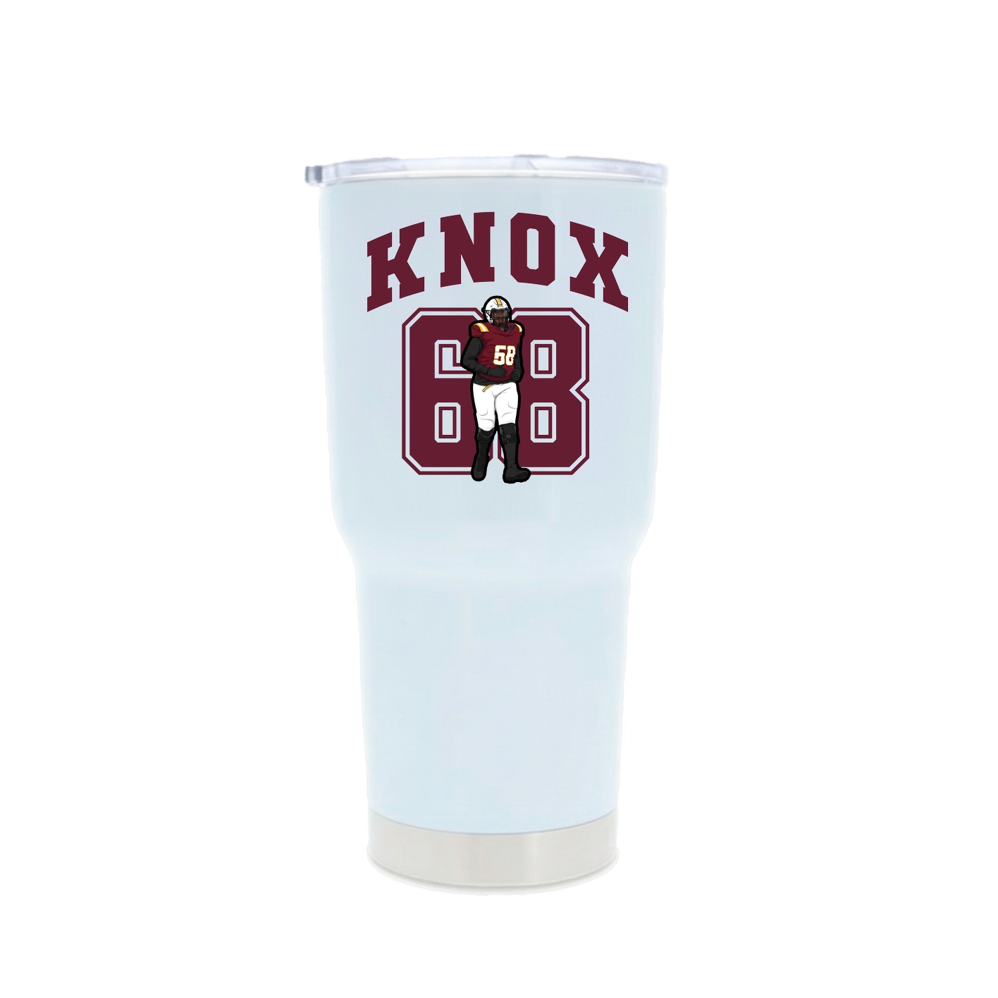 30oz Stainless Steel Tumbler — Number in White