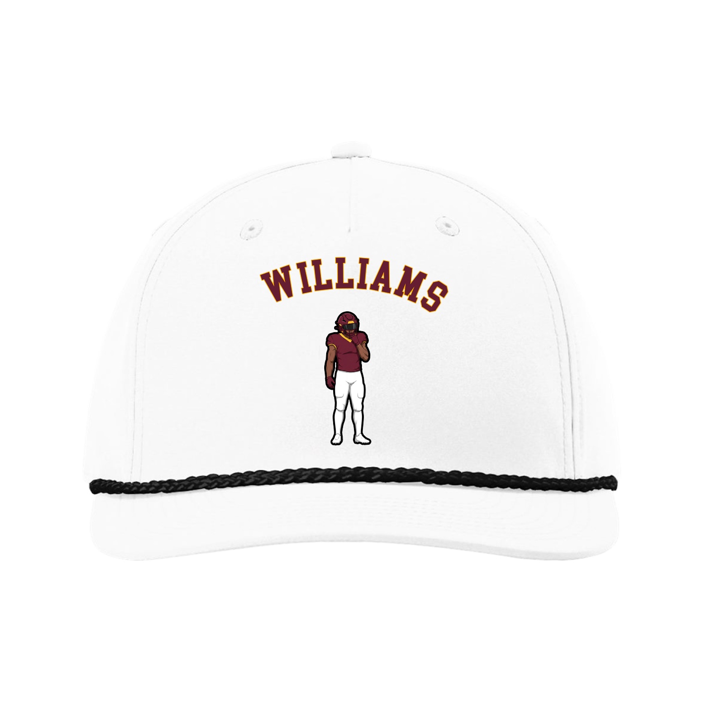 Five-Panel Classic Rope Cap — Shirsey Arch in White