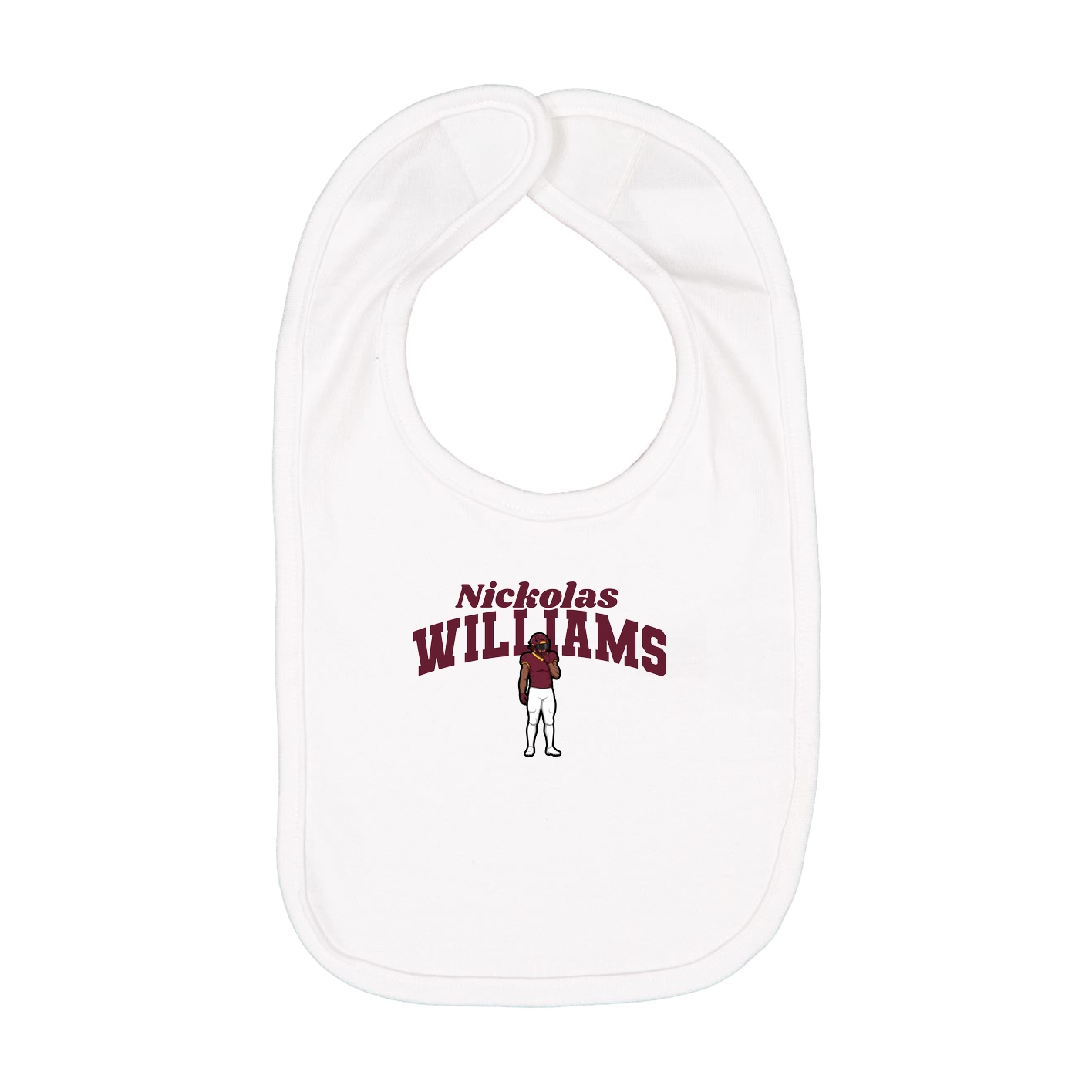 Infant Bib — Signature Arch in White