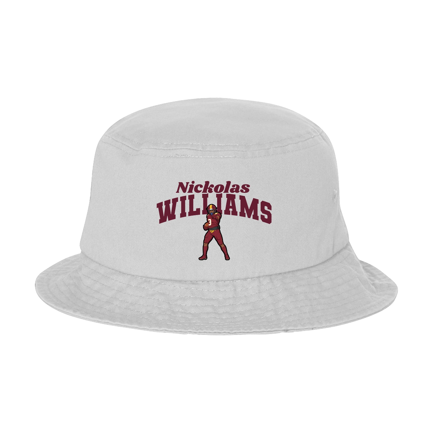 Bucket Cap — Signature Arch in White