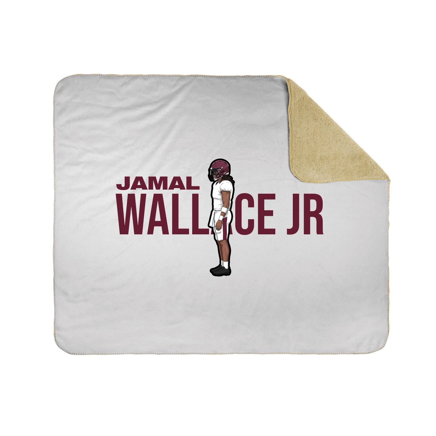 Throw Blanket — Player Name in White