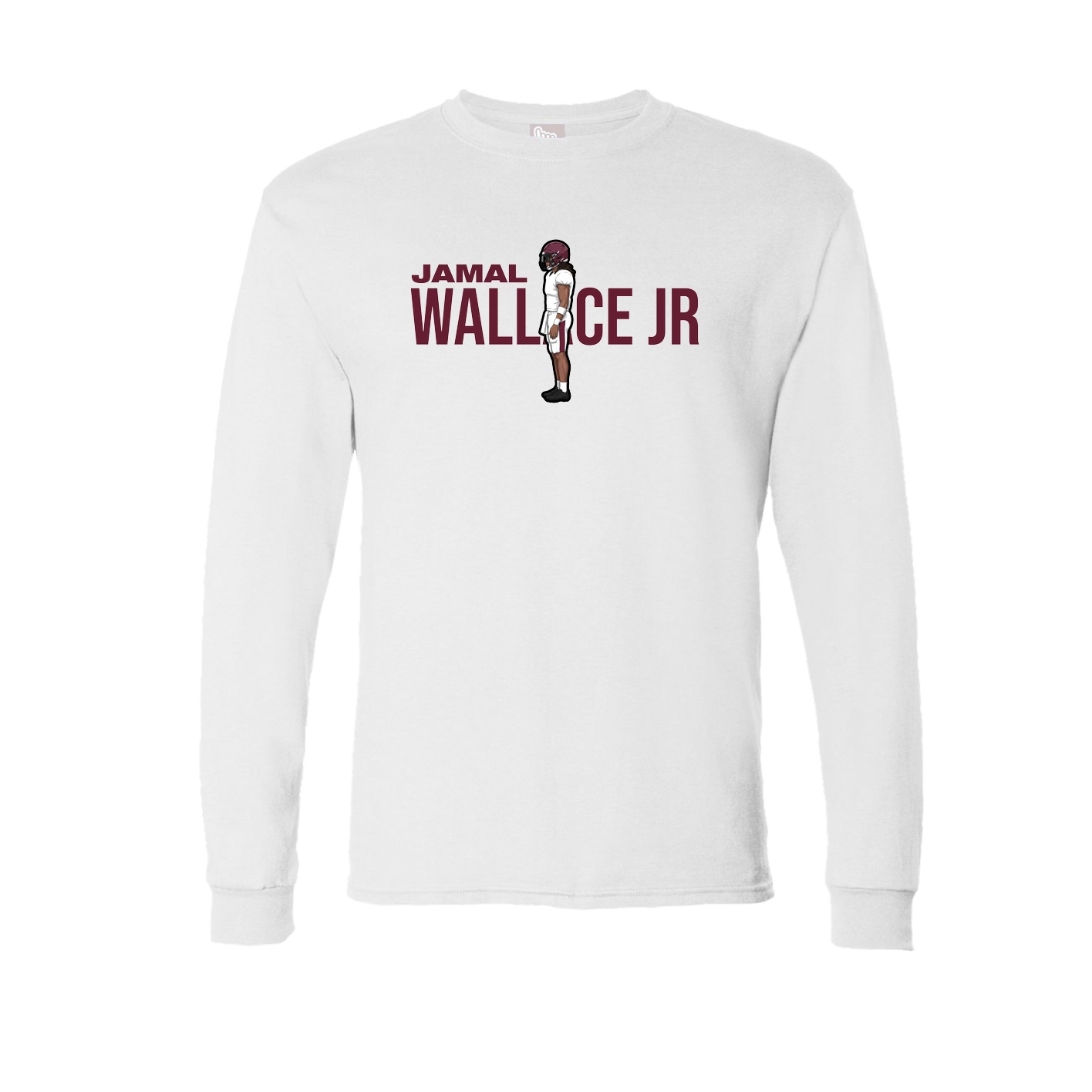 Long Sleeve Tee — Player Name in White