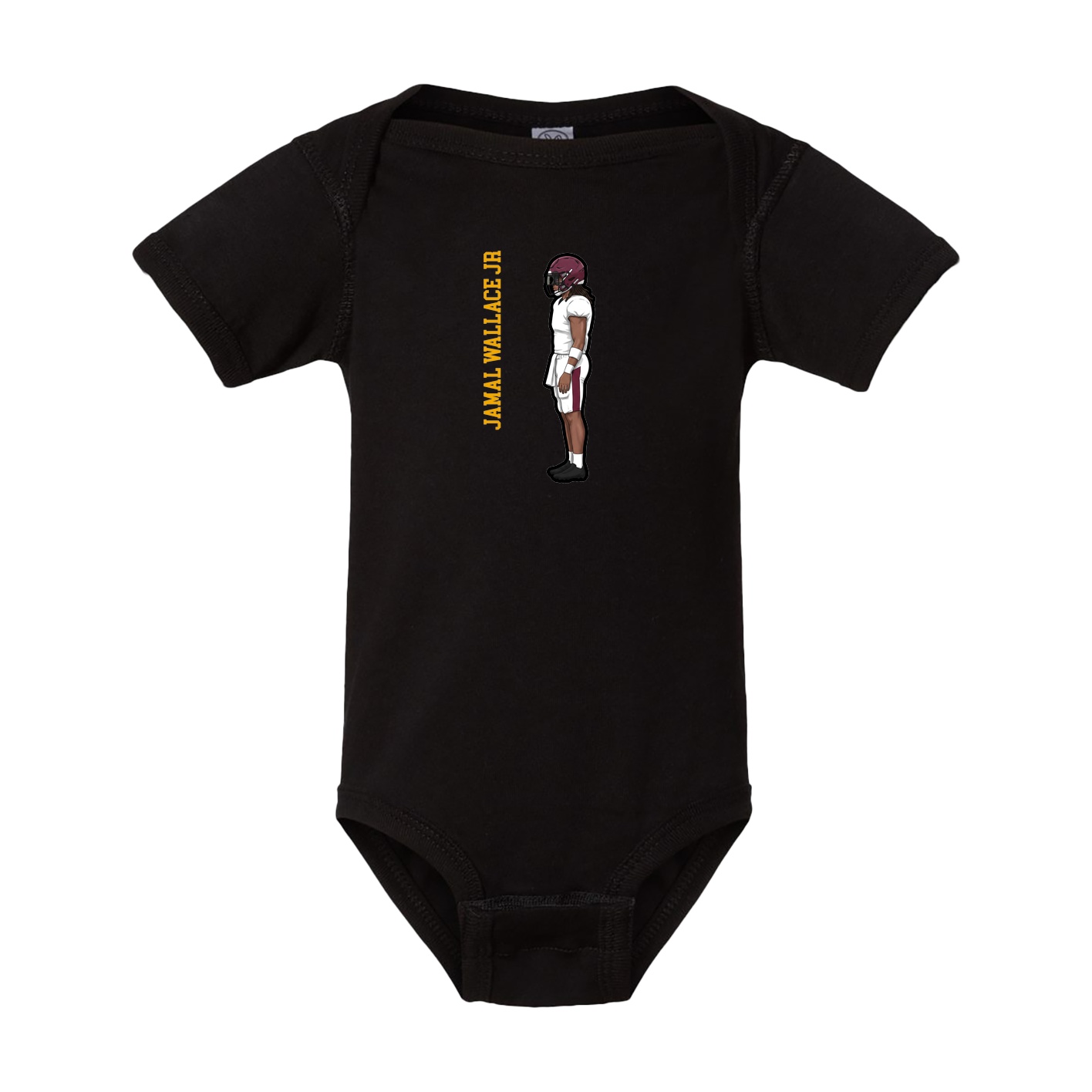 Baby Onesie — Name Vertical in Black