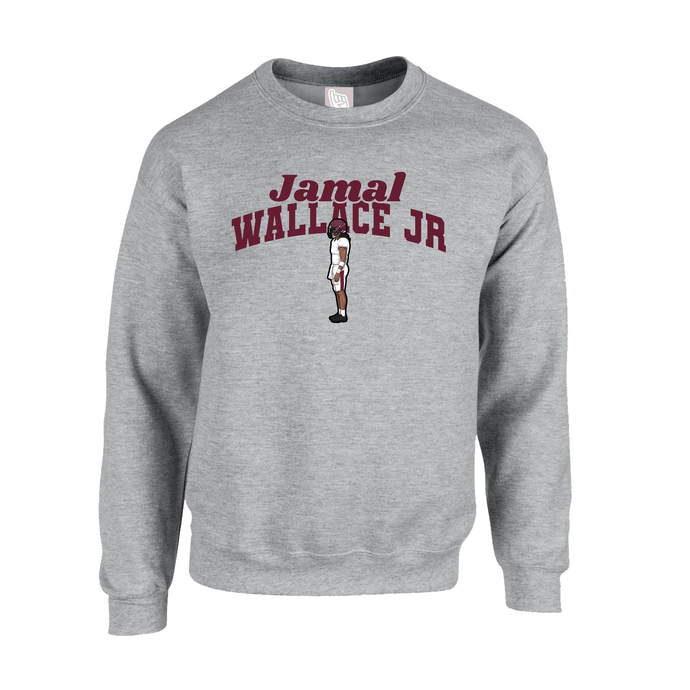 Fleece Crew — Signature Arch in Grey