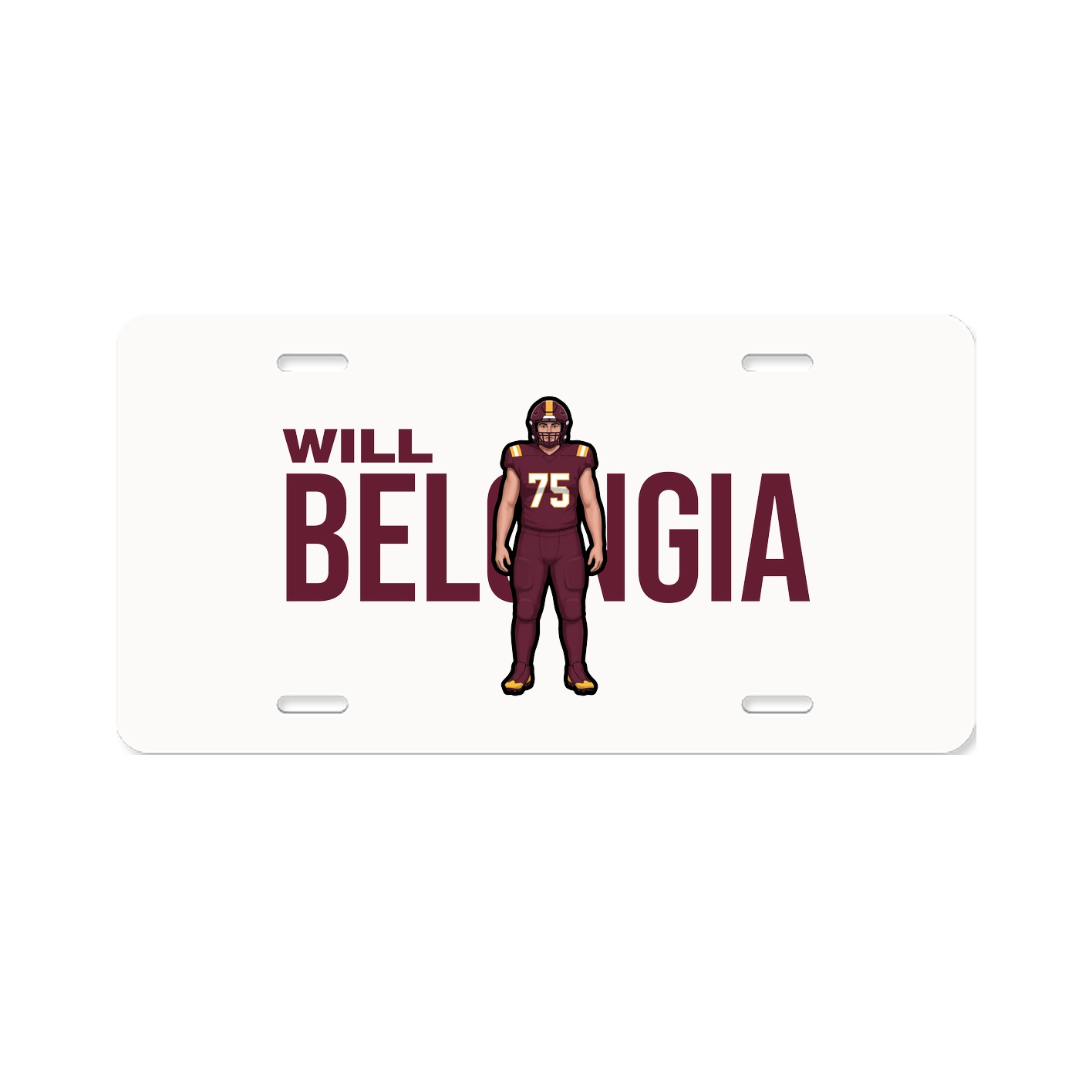 License Plate — Player Name in Classic