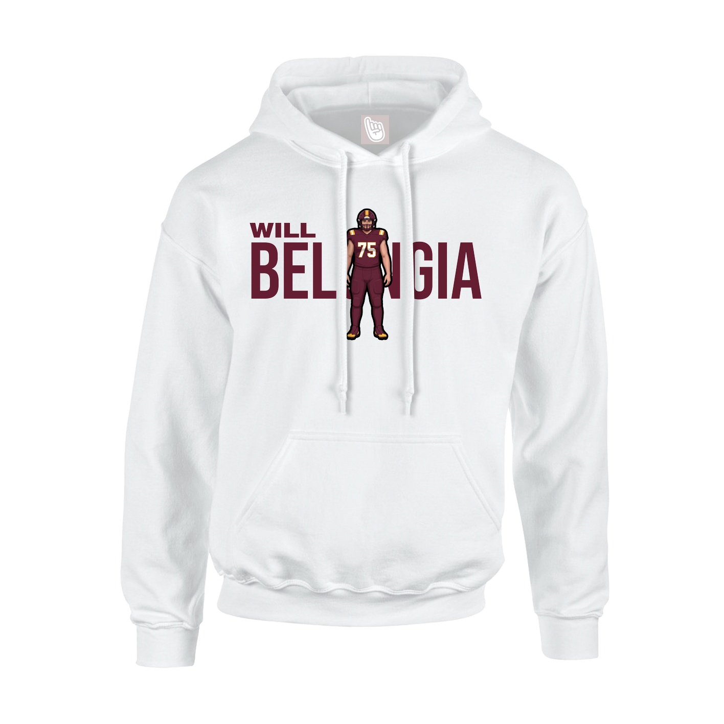 Hoodie — Player Name in White
